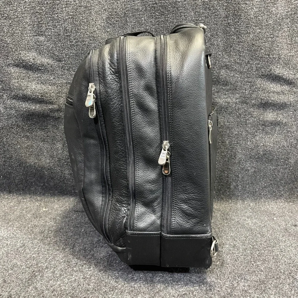 Wilsons Leather Pelle Studio Rolling Laptop Bag Black Briefcase Carry On Luggage